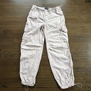 Aeropostale Bungee Parachute Pants Cargo Streetwear Skater Y2K Dusty Pink sz XS